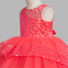 Toy Balloon Kids Charming Coral Hi-Low girls party wear dress