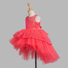 Toy Balloon Kids Charming Coral Hi-Low girls party wear dress