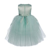 Toy Balloon Kids Peach Sea Green Hi-Low girls party wear dress