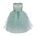 Toy Balloon Kids Peach Sea Green Hi-Low girls party wear dress