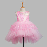 Toy Balloon Kids Beauty Baby pink Hi-Low girls party wear dress