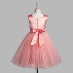 Toy Balloon Kids Azalea Peach Hi-Low girls party wear dress