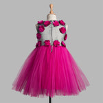 Toy Balloon Kids Poppy Fuchsia Pink Hi-Low girls party wear dress