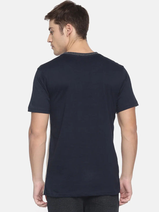 Navy Assorted Round Neck Cotton T-Shirt Regular Fit