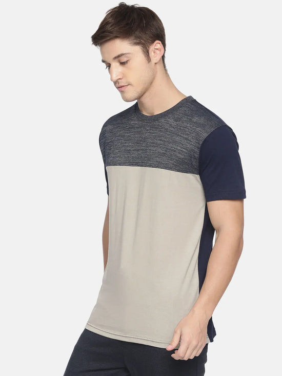 Navy Assorted Round Neck Cotton T-Shirt Regular Fit