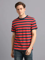 Red Bubble Striped Men T-Shirt