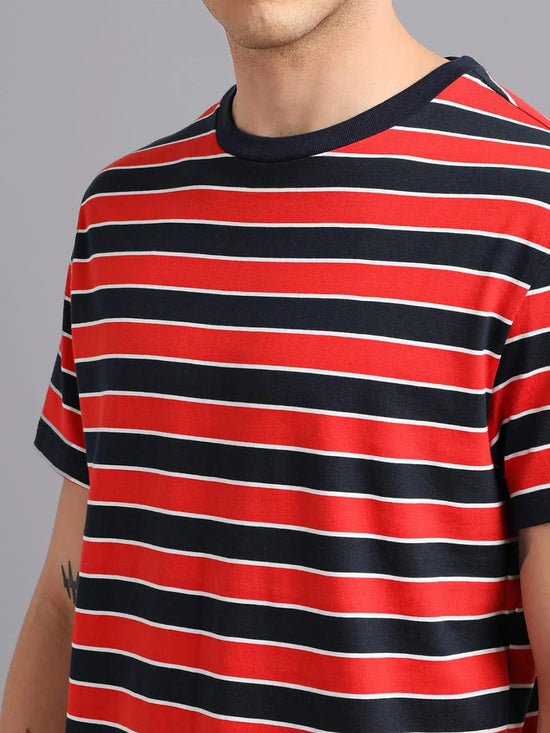 Red Bubble Striped Men T-Shirt