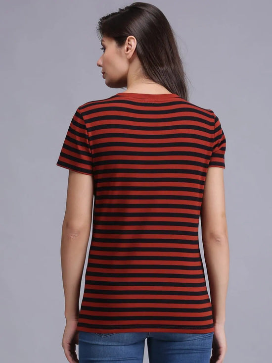 Dead bury Dead Striped Women T-Shirt