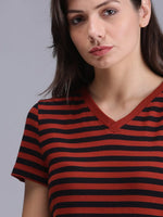 Dead bury Dead Striped Women T-Shirt