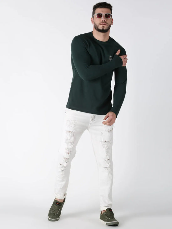 Pixel Beat Solid Mens Sweatshirt