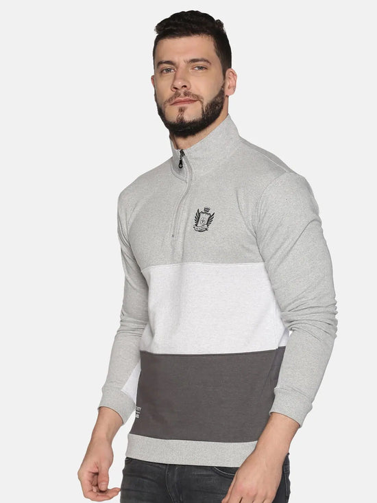 Ezarra Graphics Color Blocked Mens Sweatshirt