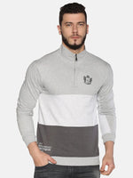 Ezarra Graphics Color Blocked Mens Sweatshirt