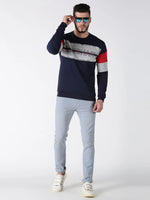 Five-Star Color Blocked Mens Sweatshirt