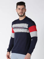 Five-Star Color Blocked Mens Sweatshirt