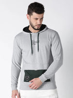 Urban Grey Solid Mens Sweatshirt