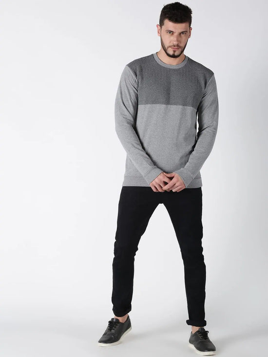 Cloth Vibe Color Blocked Mens Sweatshirt