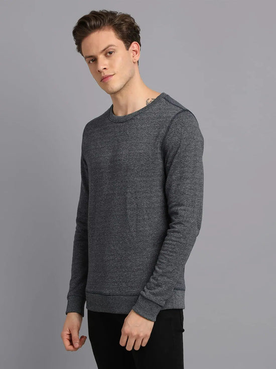 Zipped Up Solid Mens Sweatshirt