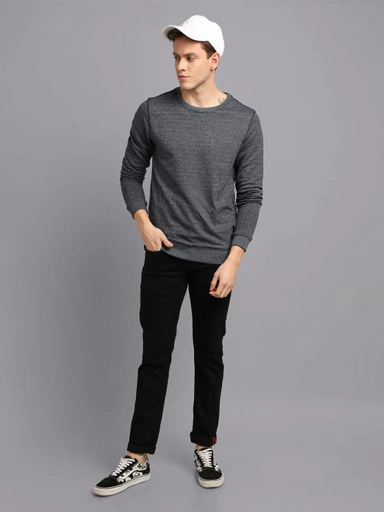 Zipped Up Solid Mens Sweatshirt