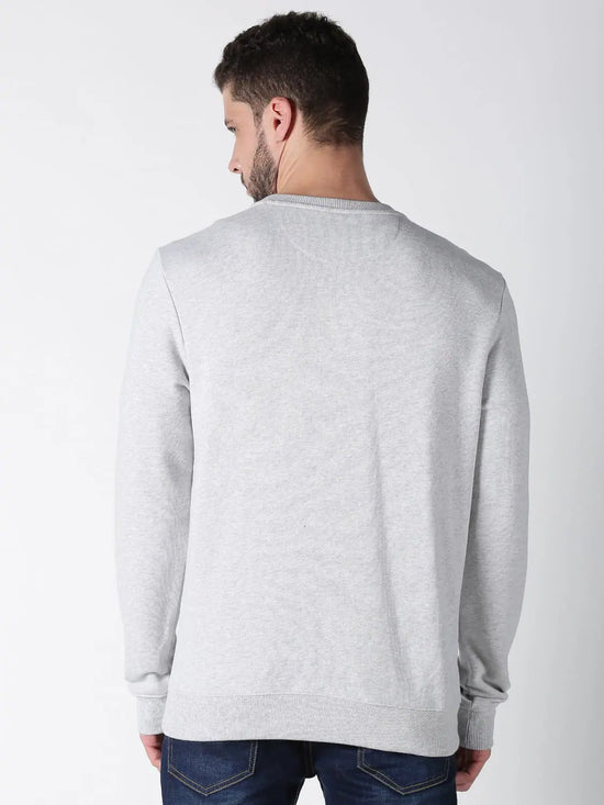 Stud Solid Mens Sweatshirt