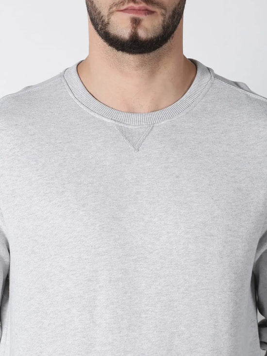 Stud Solid Mens Sweatshirt