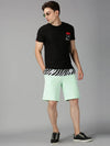 Star Graphics Color Blocked Mens Shorts