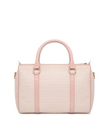 Kleio Lover?? Striped Faux Leather Satchel Handbag for Women Girls