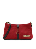 Kleio Purse Classic Fabric Light Weight Short Sling Side Handbag for Women and Girls