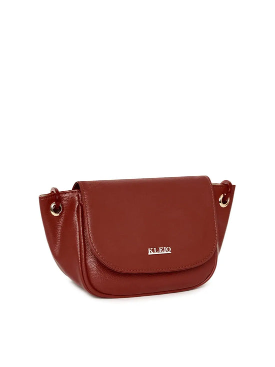 Kleio Alpha PU Leather Short Strap Side Sling Bag for Women Girls