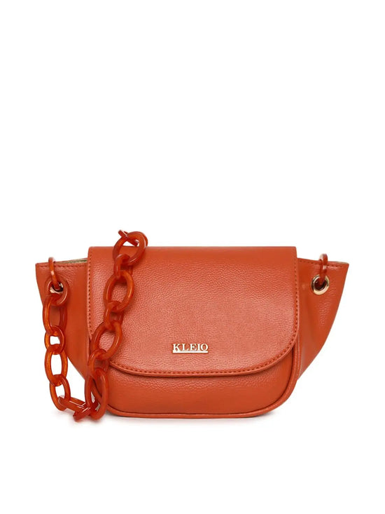 Kleio Treasure PU Leather Short Strap Side Sling Bag for Women Girls