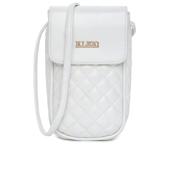 Kleio Rose Small Quilted Crossbody Mobile Sling Pouch For Women/Girls