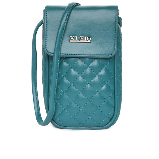 Kleio Glamorous Small Quilted Crossbody Mobile Sling Pouch For Women/Girls