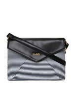 Kleio Pearl & Vera Striped PU Leather Stylish Sling Cross Body Hand Bag for Women Girls Ladies