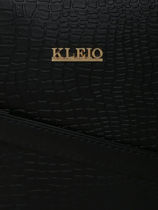 Kleio Fun Stylish Croco PU Leather Spacious Cross Body Side Sling Handbag Purse For Women Girls