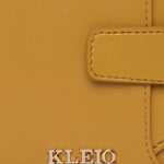 Kleio Green Lining Vegan Leather Multi Slot Clutch Wallet for Women/Girls