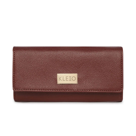 Kleio Modernist Multi Slots Clutch Wallet Purse for Women/Girls