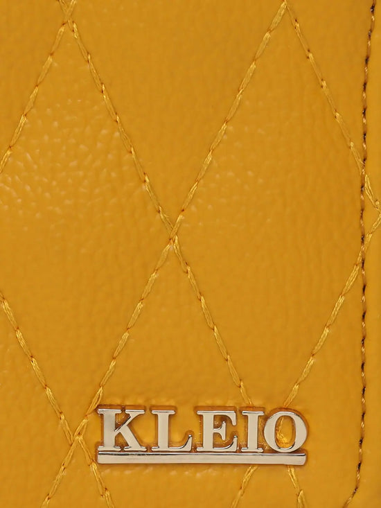 Kleio Bling Vegan Leather Quilted Multi Slot Clutch Wallet Purse for Women/Girls