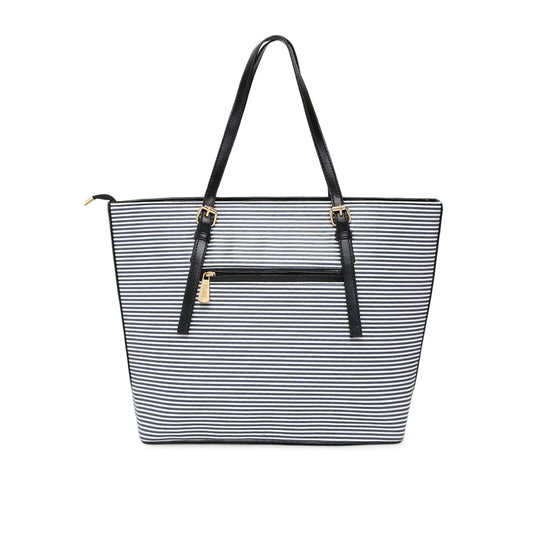 Kleio Diamond Striped PU Leather Women Girls Zipper Tote Shoulder Hand Bag For Office Party Work College