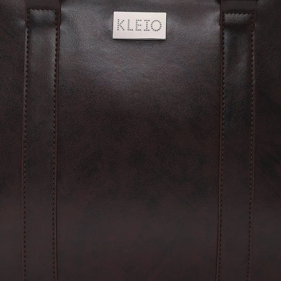 Kleio Kicks Vegan Leather Unisex Double Compartment Formal Laptop Handbag For Men/ Women