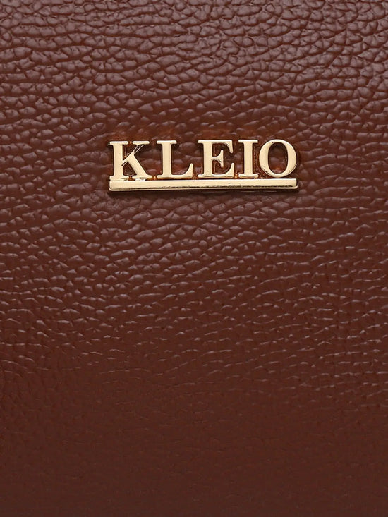 Kleio Handy Vegan Leather Travel Cosmetics Toiletry Organizer Bag With Three Zipper Closure For Women/Girls