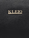 Kleio Unique Vegan Leather Travel Cosmetics Toiletry Organizer Bag With Three Zipper Closure For Women/Girls