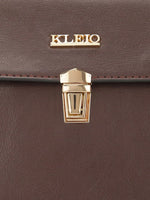 Kleio Bling Structured PU Leather Short Handle Handbag For Women Ladies