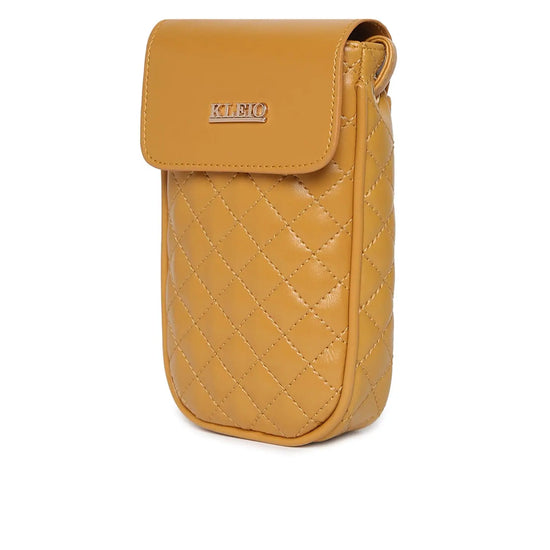 Kleio Designer Small Quilted Crossbody Mobile Sling Pouch For Women/Girls