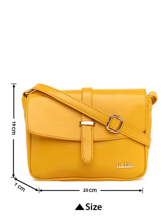 Kleio Kim Stylish PU Sling Bag for Women / Girls