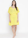 Sunny Hush Yellow Women Nightwear Dress