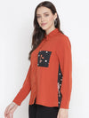 Tonnibl Rust Colour Women Shirt