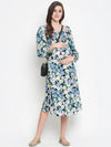 Oxolloxo Camp Of Colors Floral Print Easy Maternity Smocking Dress