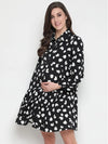 Oxolloxo Father Print Blackicious Stunning Maternity Dress