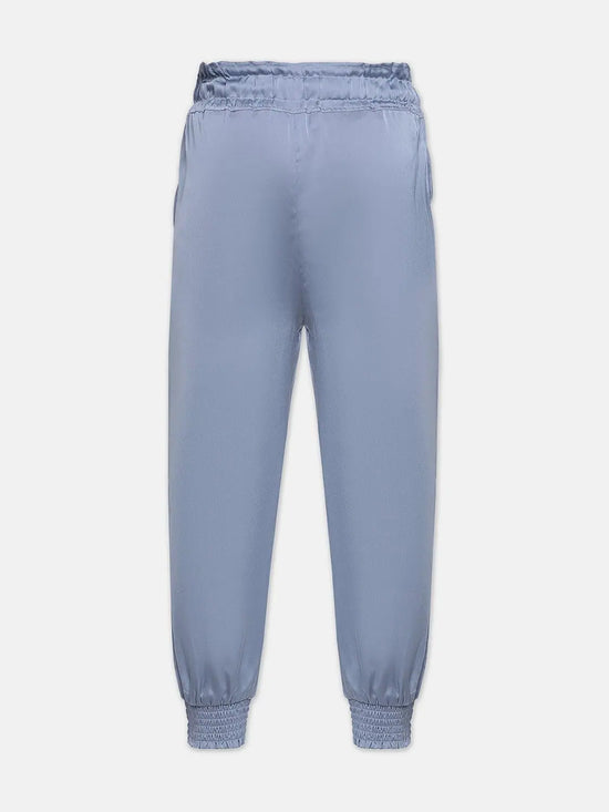 Oxolloxo Clipper Solid Blue Tie-Knot Girl Pant