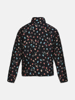 Women Printed Navy Full Sleeve Jacket