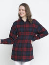 Lustre Brubl Check Button - Down Women Tunic